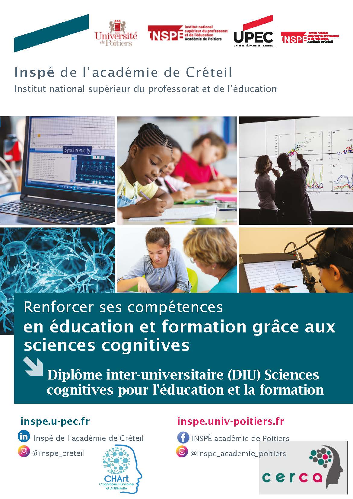 Plaquette DIU Sciences cognitives pour l'éducation et la formation 24-25 