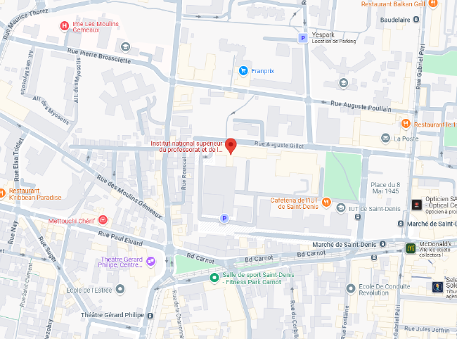 Localisation BU Saint-Denis