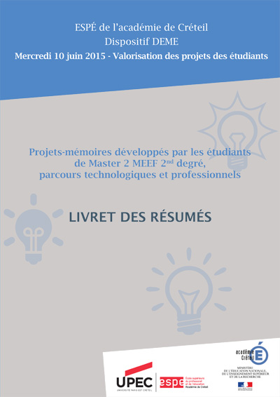 Livret de résumés - Dispositif DEME