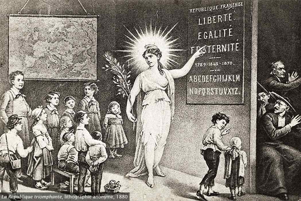 La République triomphante, lithographie anonyme, 1880