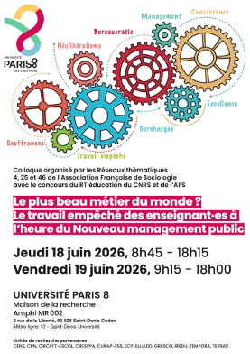 visuel colloque Le travail empêché des enseignant·es juin 2026 
